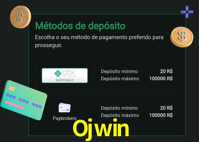 O cassino Ojwin oferece uma grande variedade de métodos de pagamento